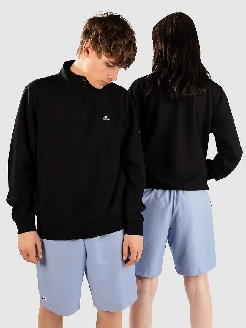 Lacoste Lacoste High Neck Zipped Jersey Genser svart