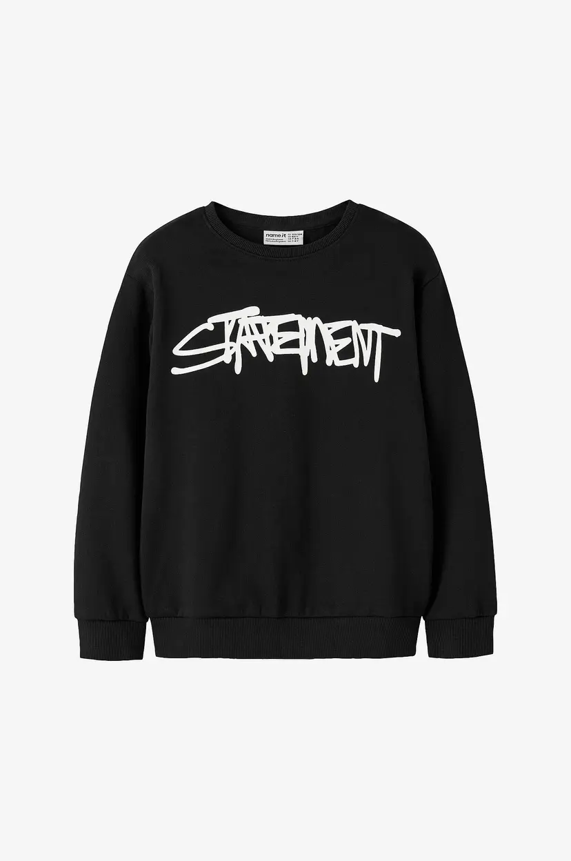 NAME IT Collegegenser nkmTero LS Nreg - Svart