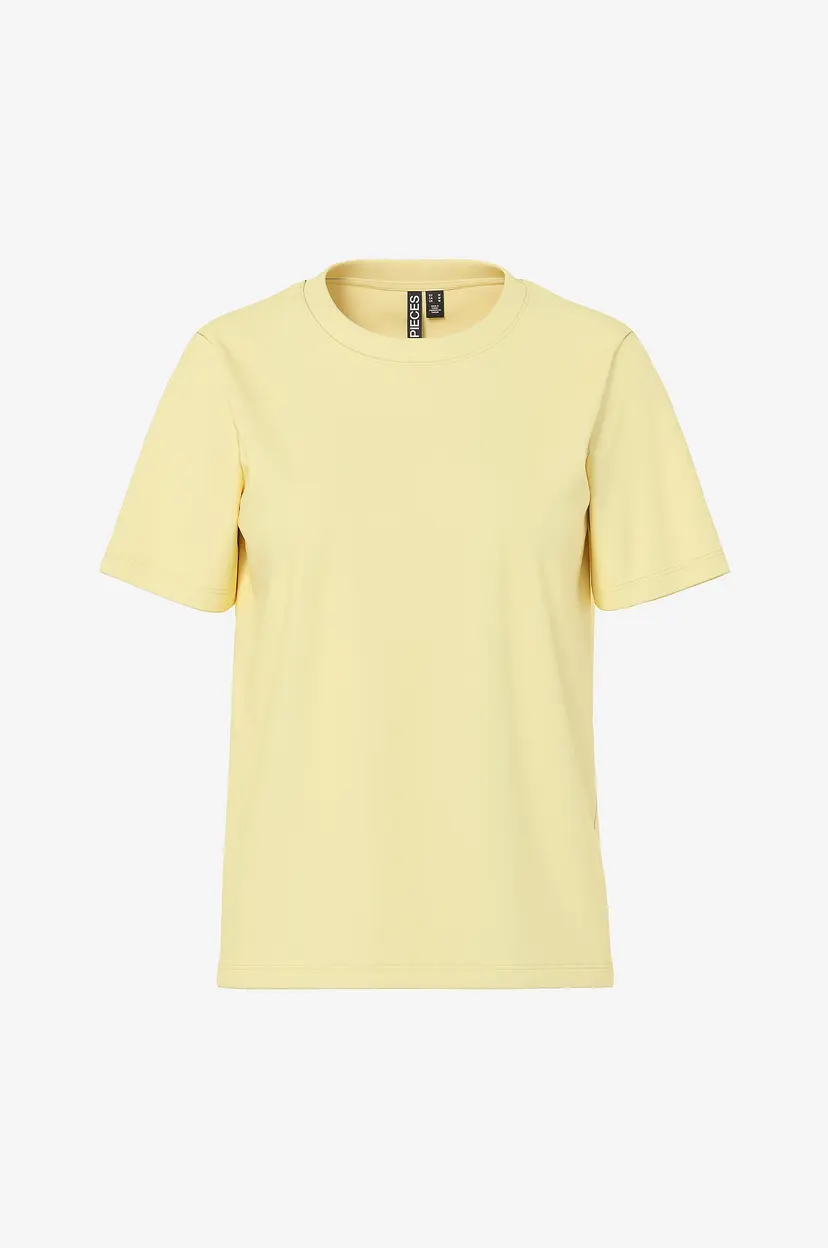 Pieces T-skjorte pcRia SS Solid Tee - Gul