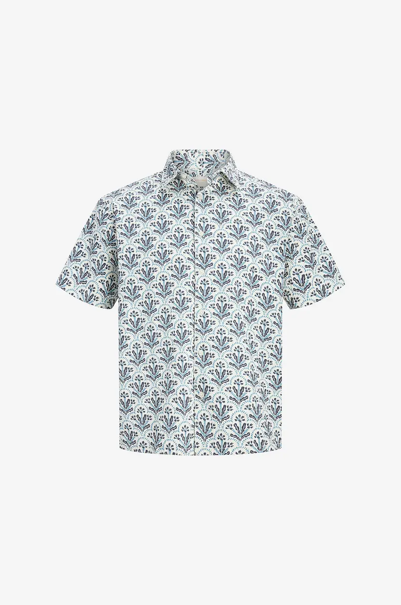 Jack & Jones Junior Skjorte jorCassis Seersucker Aop SS J - Hvit