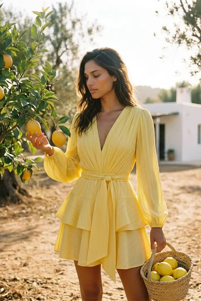 Kayani Asya Bedouin Dress - Amber Lemony