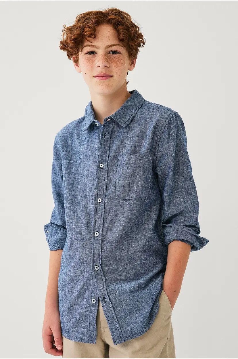 Ellos Collection Linskjorte med lange ermer - Blå