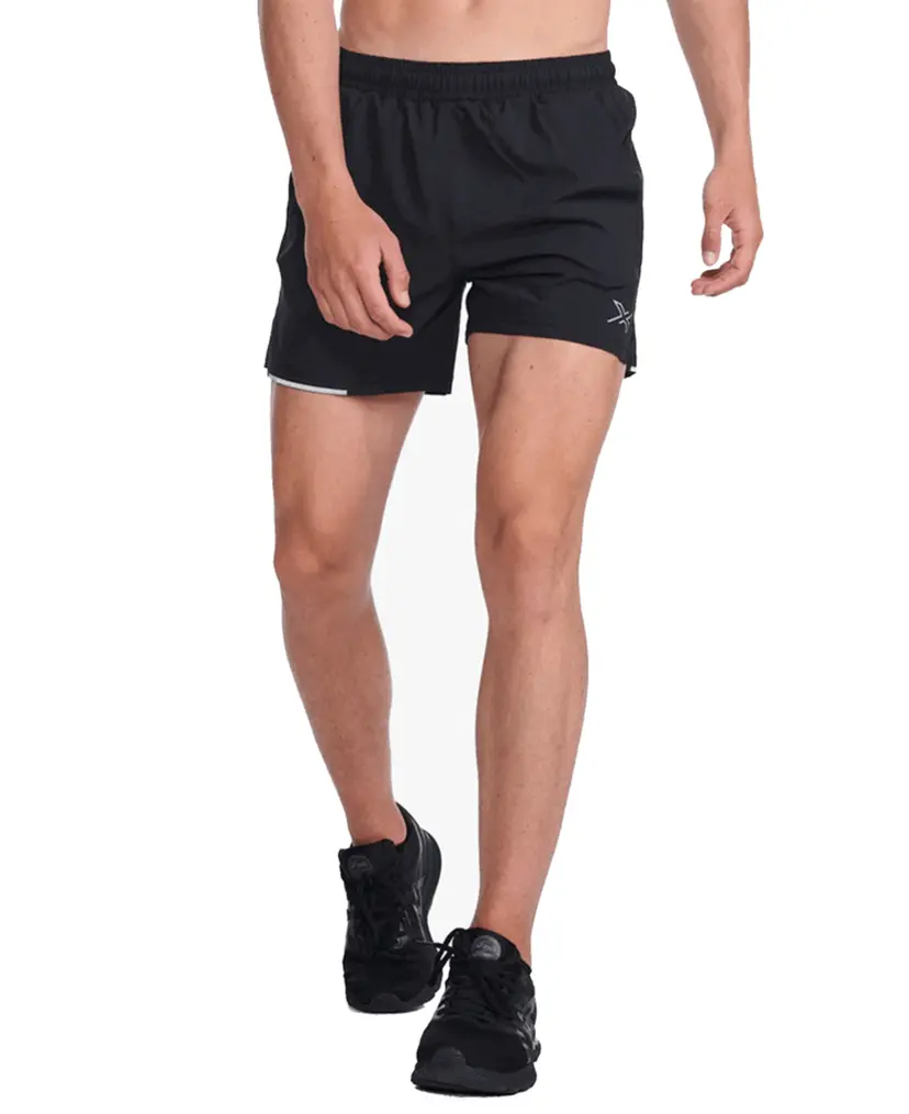 2XU 2XU Aero 5 Inch Shorts M´S Black/Silver Reflective