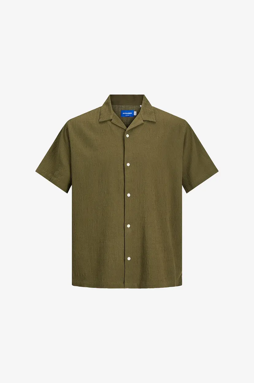 Jack & Jones Junior Skjorte jorLuke Crinkle Shirt SS Jnr - Grønn