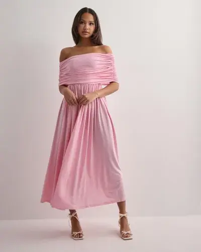 Malina Malina - Rosa - Ariel off shoulder jersey midi dress