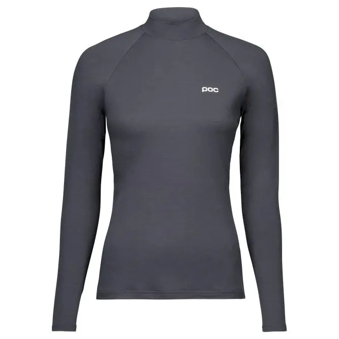POC POC W's Layer Merino Mock Neck Jersey Sylvanite Grey