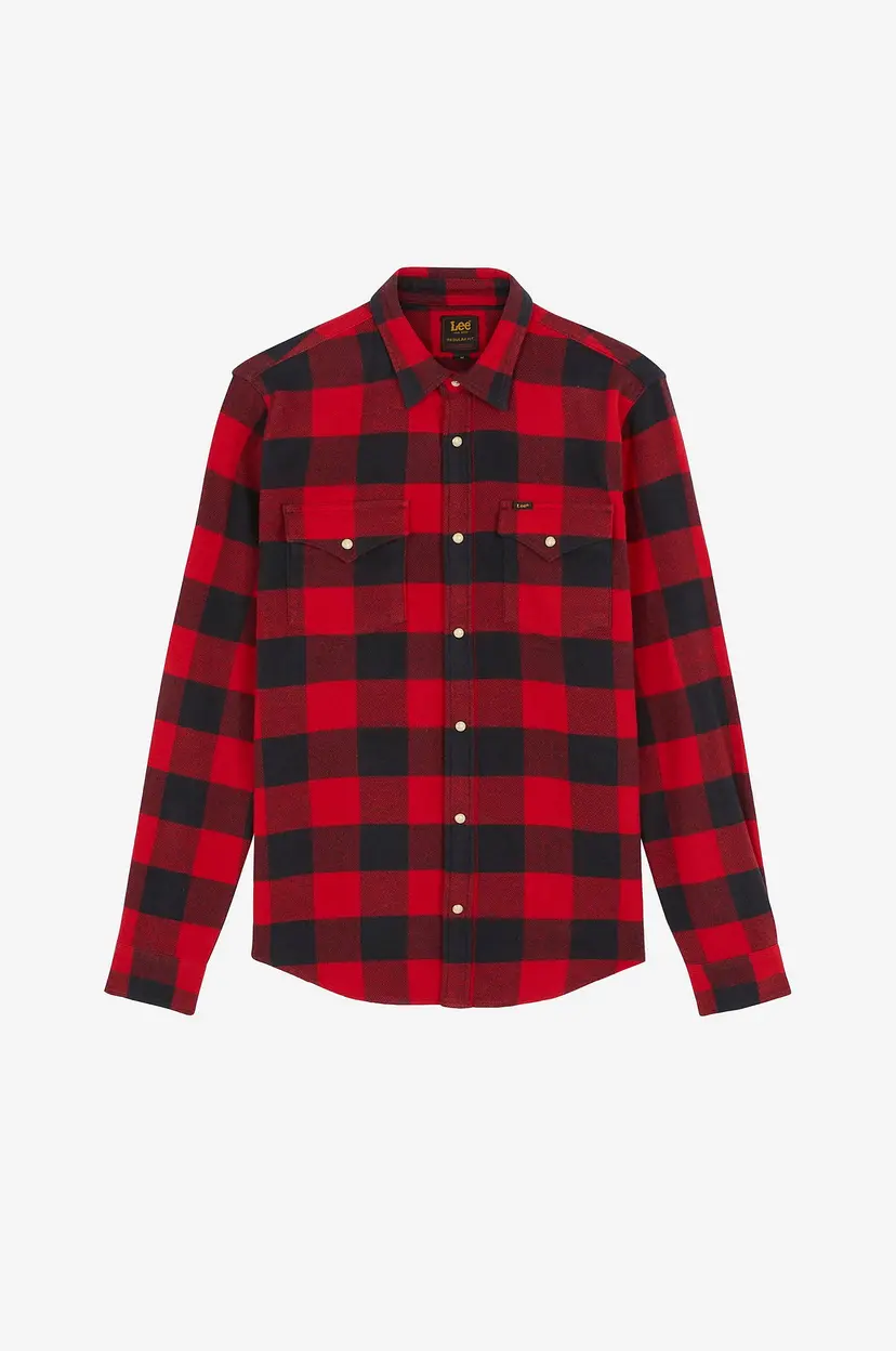 Lee Skjorte Clean Western Shirt Samba - Rød