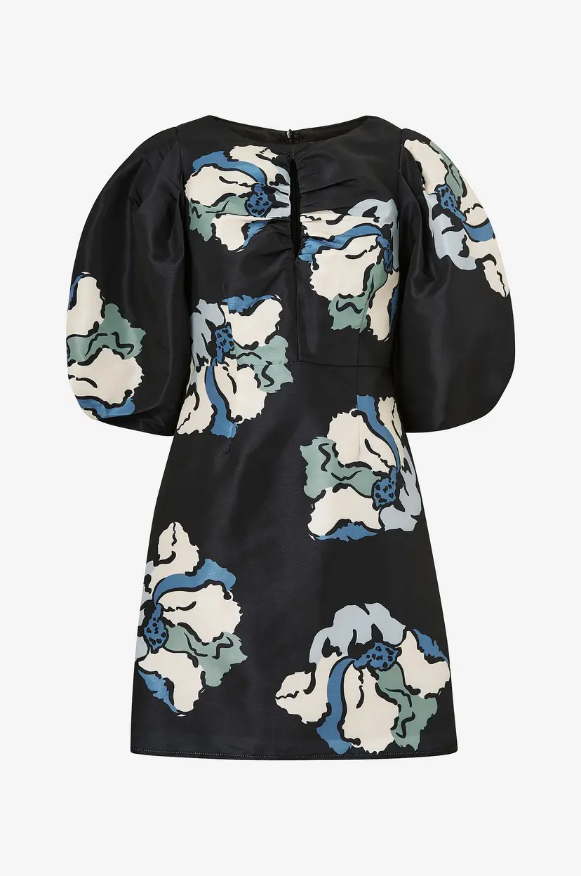By Malina Kjole Primerose Open Front Mini Dress - Blå