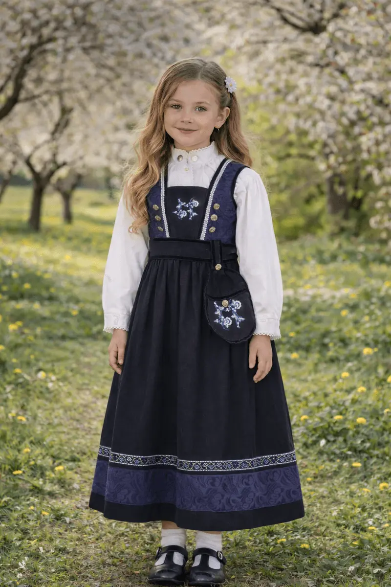 Salto Salto Kristin Festdrakt Jente Blå (128 / 8 år)
