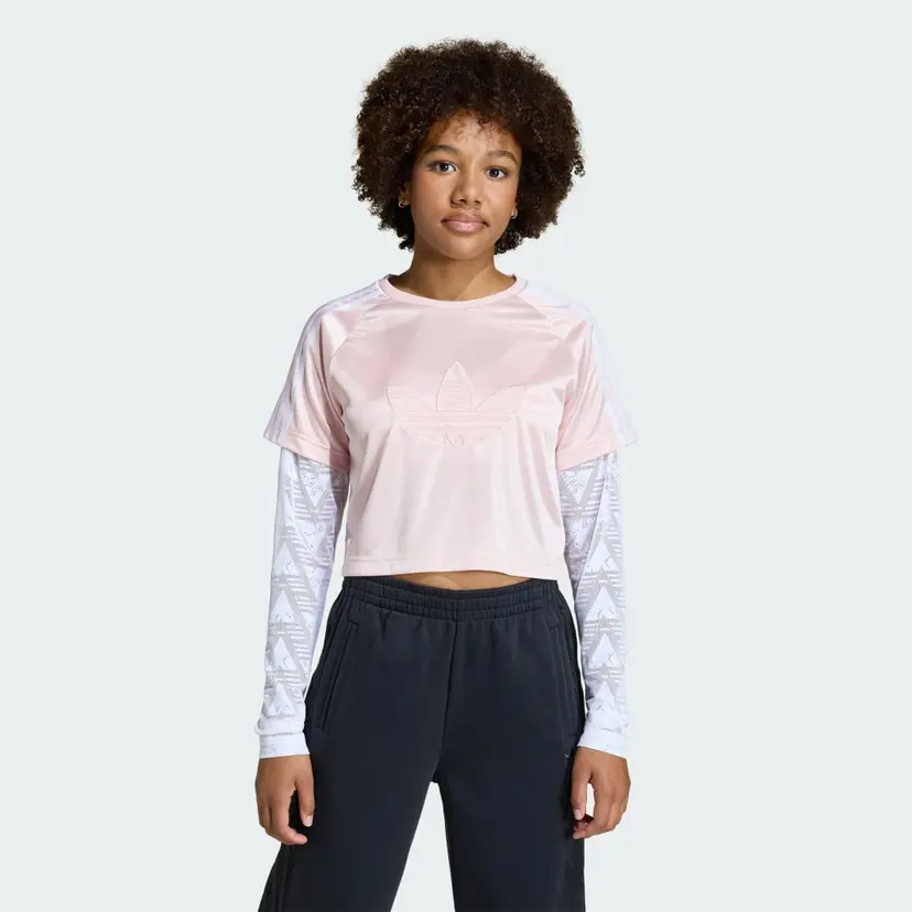 Adidas LOOSE 2IN1 LACE LONGSLEEVE T-skjorte