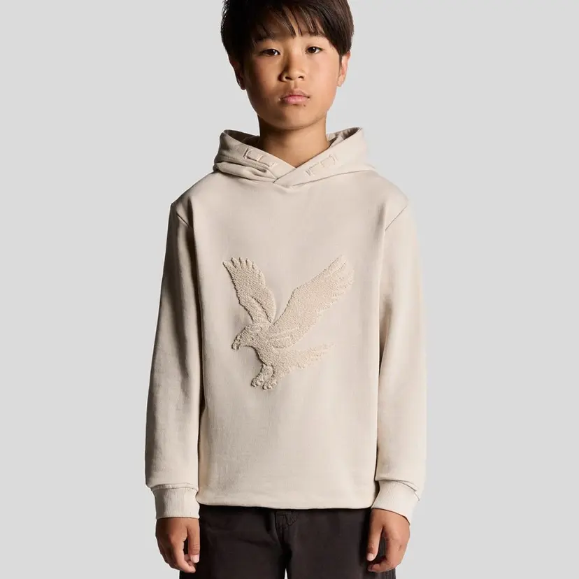 Lyle & Scott Lyle & Scott - Hettegenser Towelling Eagle Pullover Hoodie Putty