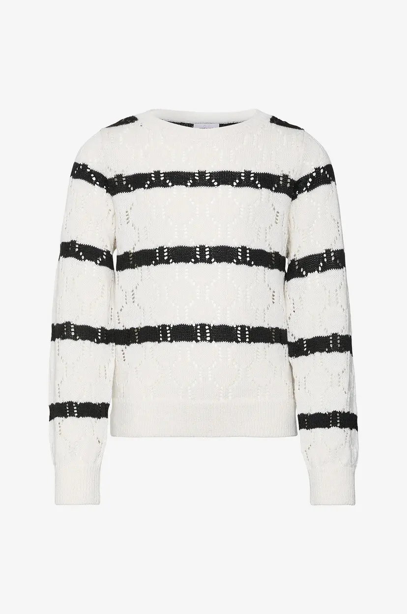Vero Moda Girl Genser vmSky LS O-neck Pullover Girl - Hvit