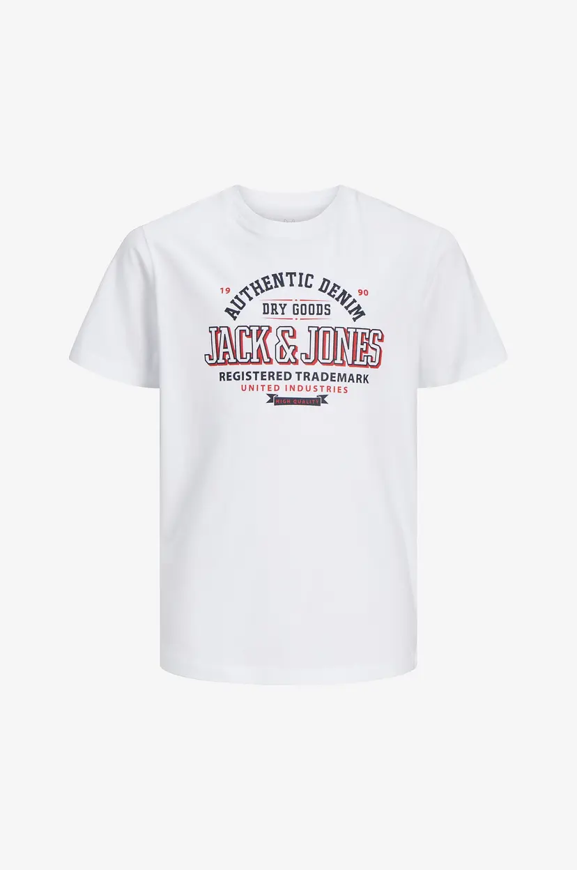 Jack & Jones Junior T-skjorte jjeLogo Tee SS Oneck - Hvit
