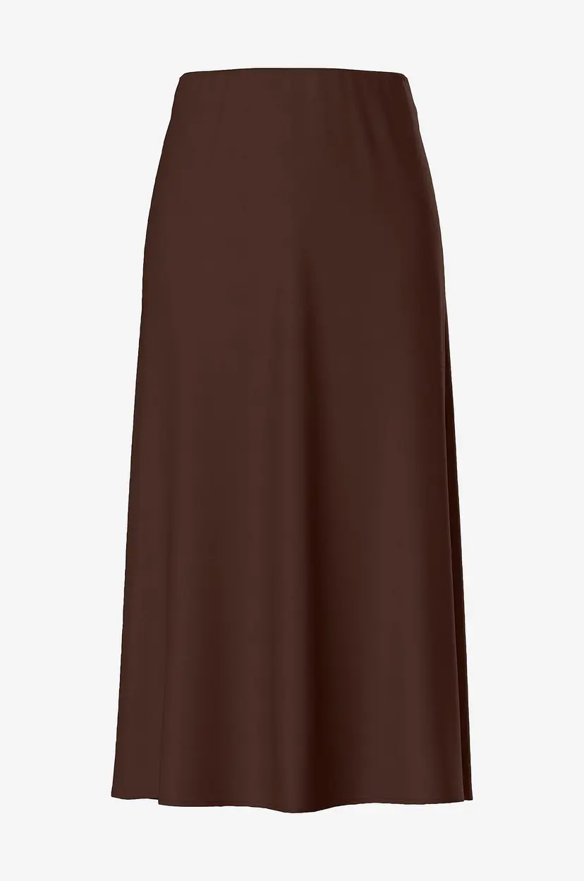 Pieces Skjørt pcFranan HW Midi Skirt Noos - Brun