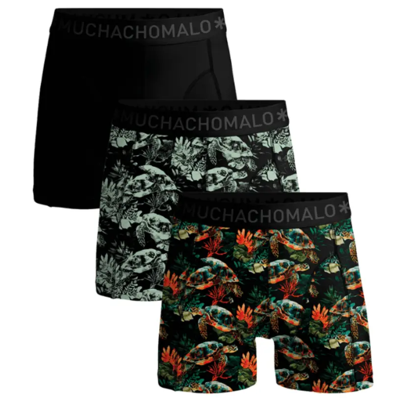 Muchachomalo Muchachomalo Turtle 01 3Pk Boxer Print/Print/Solid