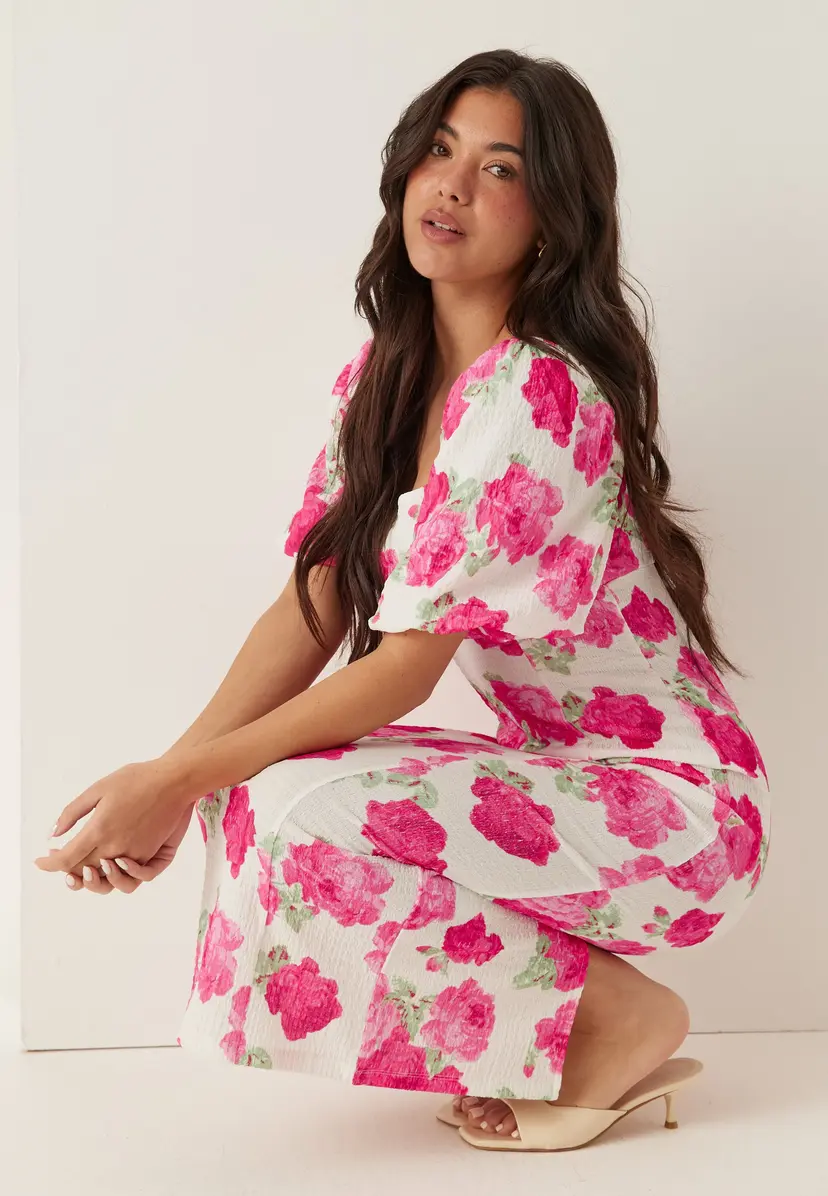 Bubbleroom Volume Sleeve Midi Dress