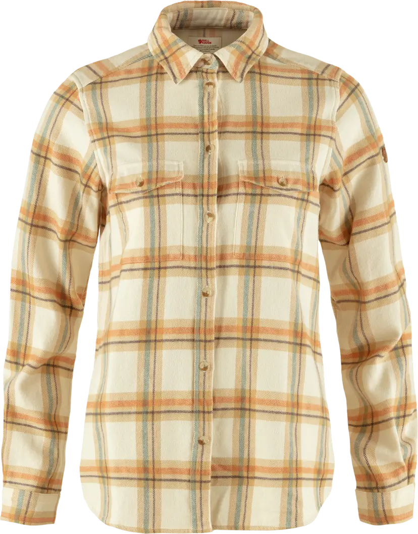 Fjällräven Fjällräven Women's Övik Heavy Flannel Shirt Chalk White-Dune Beige