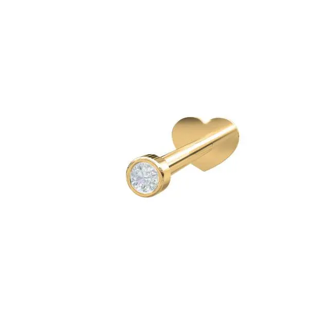 Nordahl Nordahl - 14kt ørestik med diamant - 30140080500