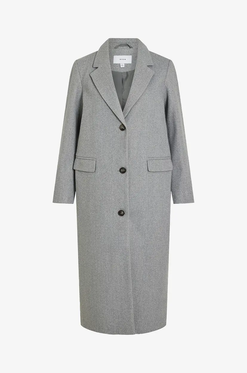 Vila Kåpe viSolo L/S Coat - Grå