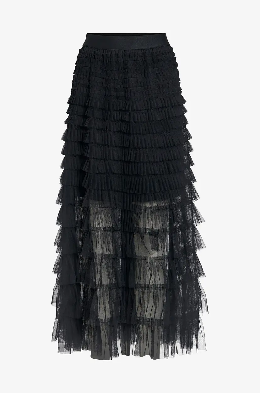 Vila Midiskjørt Vicatya Ankel Skirt/Dc - Svart