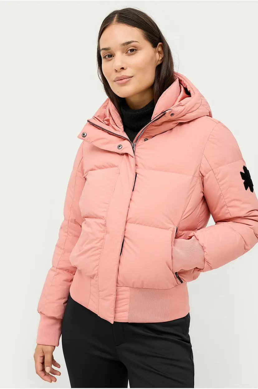 Áhkká Skijakke Gold Down Ski Rib Jacket - Rosa