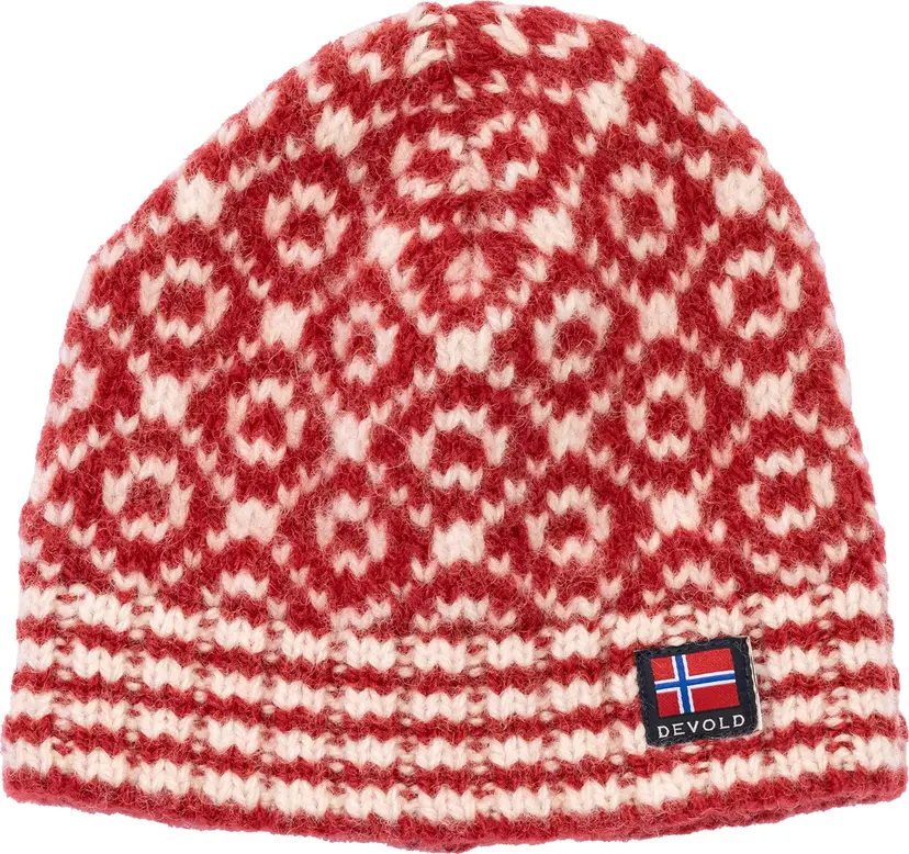 Devold Devold Svalbard Wool Beanie Hindberry/offwhite