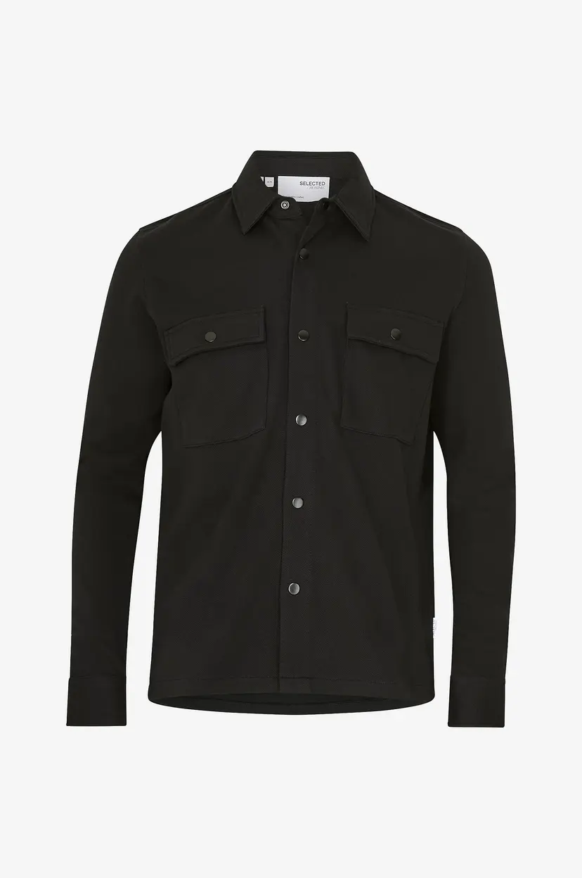 Selected Men Overtreksskjorte slhJackie Sweat Jacket - Svart