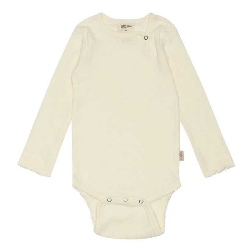 Petit Piao Petit Piao Body Pointelle Offwhite (62 / 3 mnd)