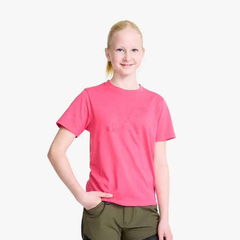 RevolutionRace Easy Graphic Logo T-shirt Teens Fandango Pink