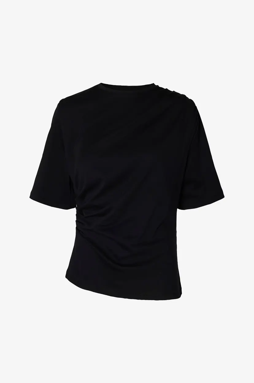 Selected Women T-skjorte Slwoline Light Twist Tee - Svart