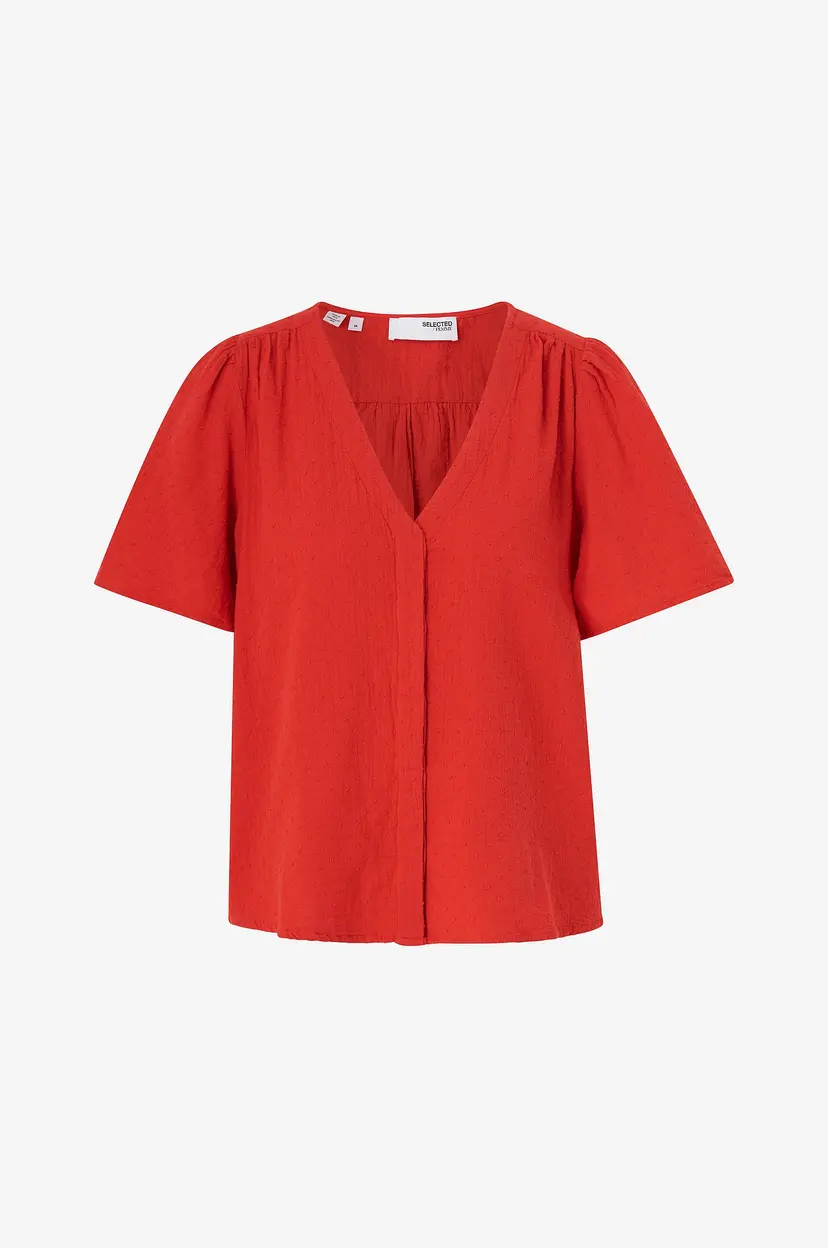 Selected Women Bluse slfAmara 2/4 Top B - Rød