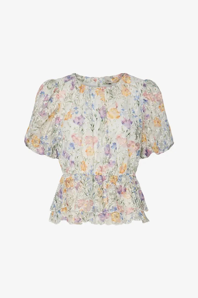 Y.A.S Bluse yasLeanna SS Top - Hvit