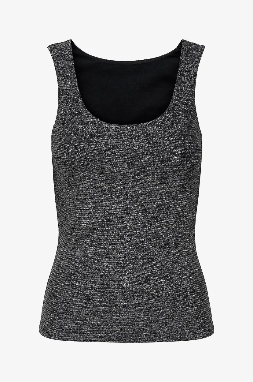 ONLY Topp onLea Glitter - Svart