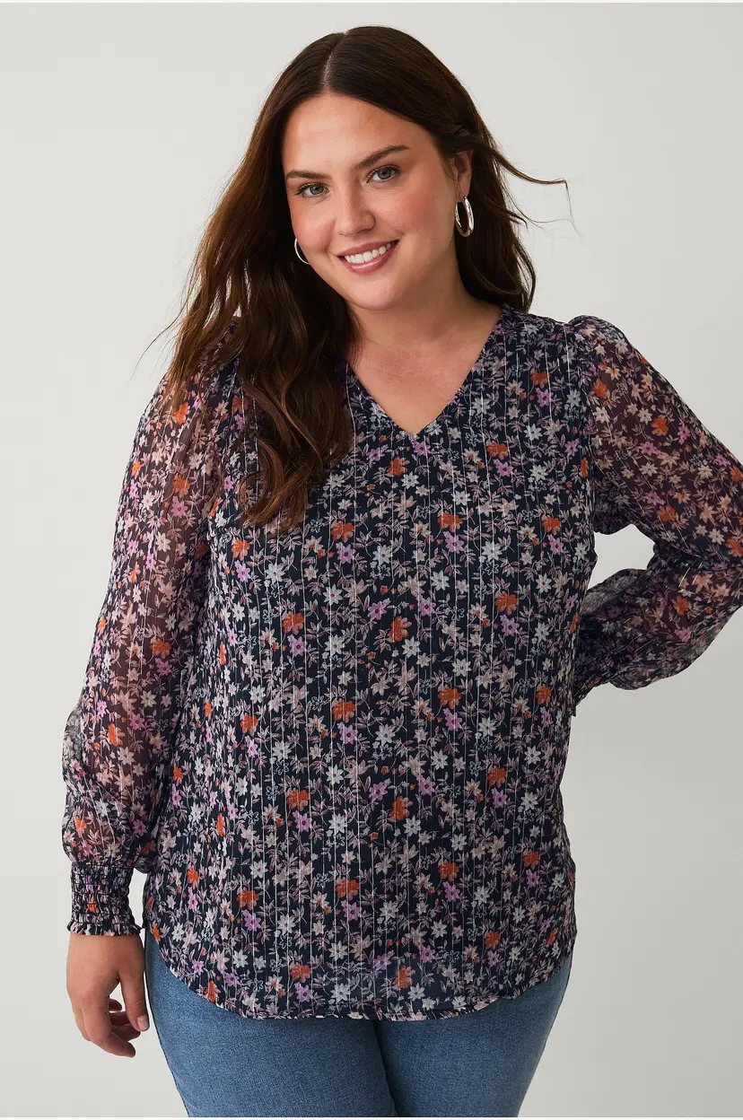 Zizzi Bluse mOline - Blå