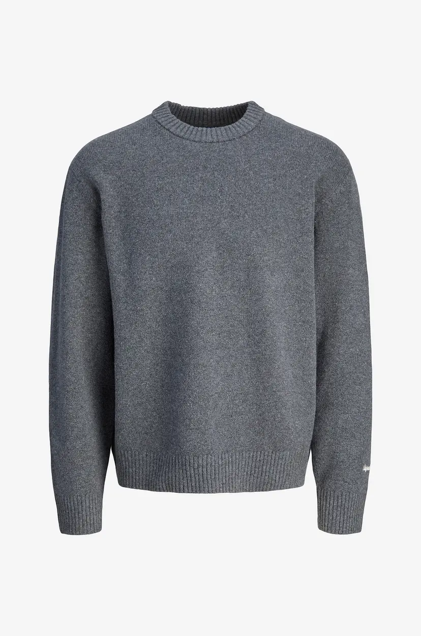 Jack & Jones Junior Genser jorNorrebro Knit Crew Neck LN Jnr - Grå
