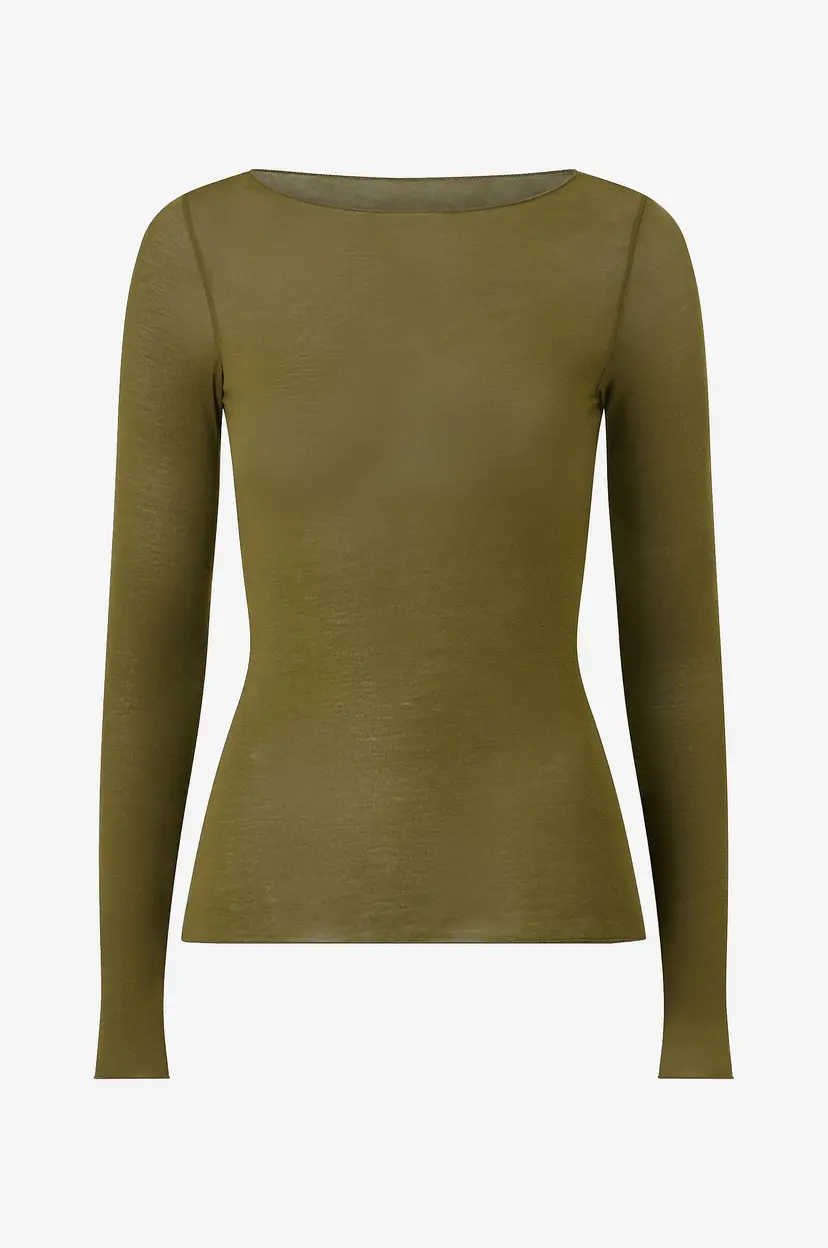Hunkemöller Topp Top Ls Boatneck Intimates - Grønn