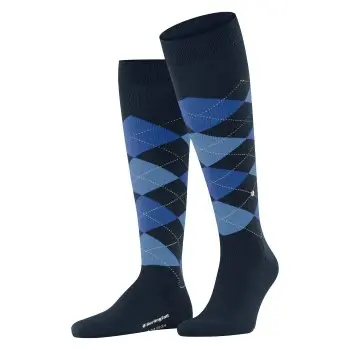 Burlington Burlington Strømper Edinburgh Wool Knee High Sock Blå/Blå Str 40/46