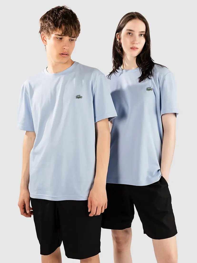 Lacoste Lacoste Regular Fit Cotton Blend Jersey T-skjorte blå