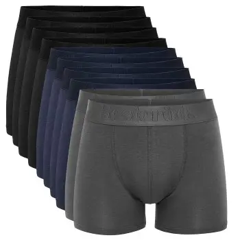 Resteröds Resteröds 10P Gunnar Bamboo Boxer Brief Grå/Blå Herre