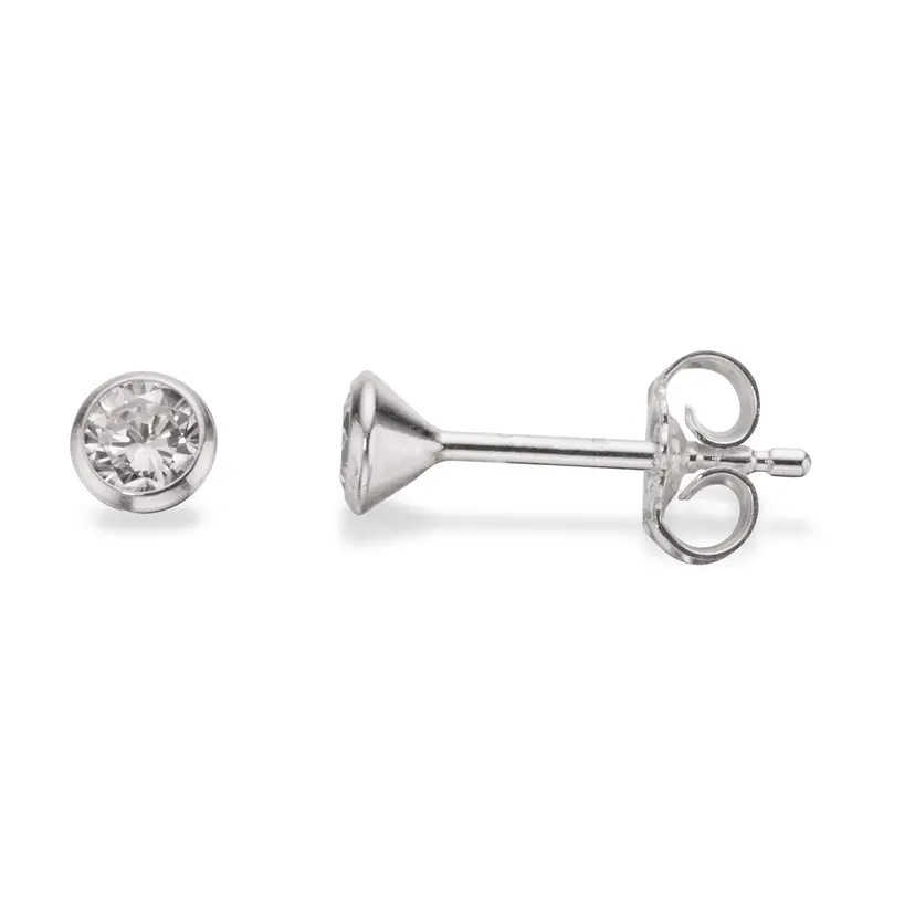 Scrouples Scrouples - Sølv ørestik med zirkonia sten, 3,5mm - 112042s