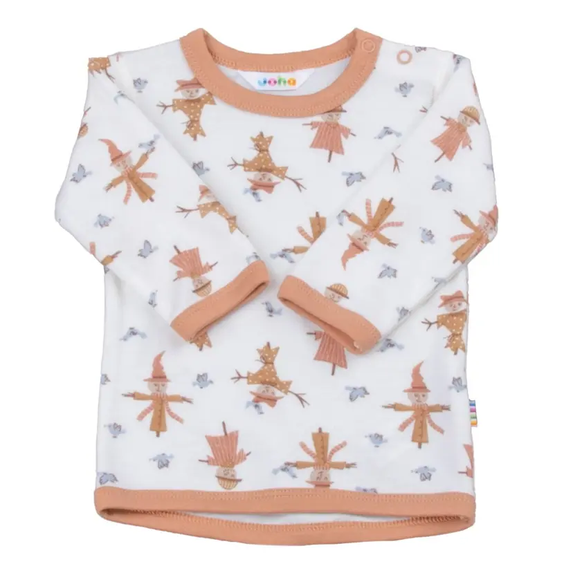 Joha Joha Scarecrow Ull Bambus Genser Off White/Peach (120 / 6-7 år)