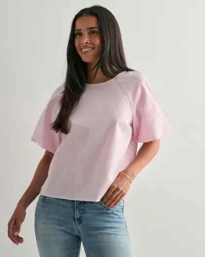Pieces Pieces - Rosa - Pcfrona 2/4 Top Wvn Bc