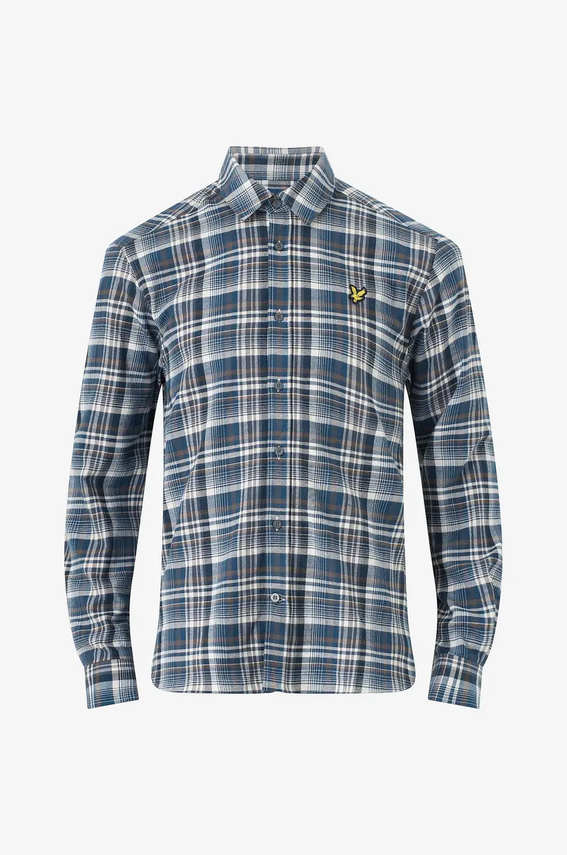 Lyle & Scott Skjorte Offset Check Shirt - Blå