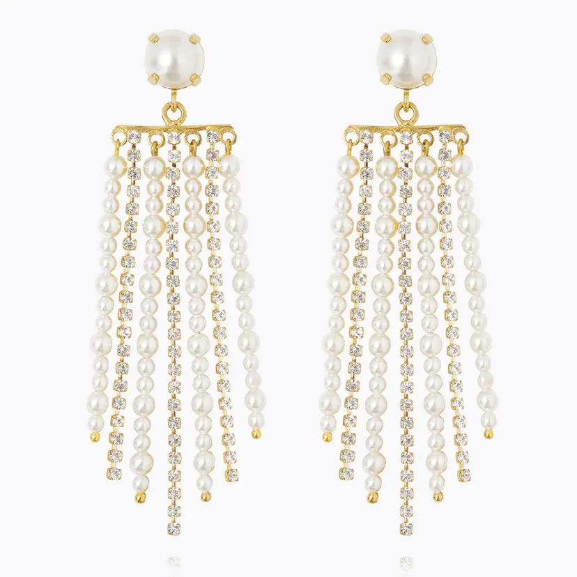 Caroline Svedbom Donna Earrings Gold Pearl/Crystal
