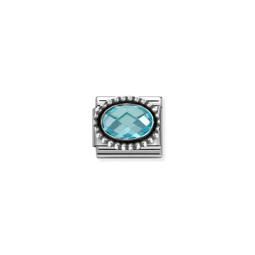 Nomination Faceted Cubic Zirconia Beaded Light Blue