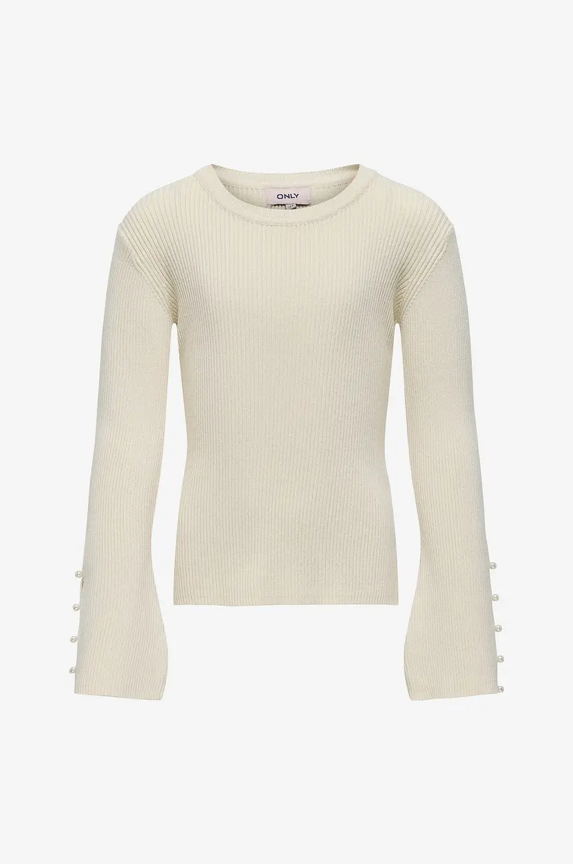 Kids Only Topp kogNatasha Life LS O-neck Pearl CP - Beige