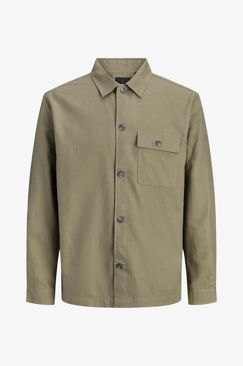 Jack & Jones Overtreksskjorte jprBlatyler Herringbone L/S - Grå