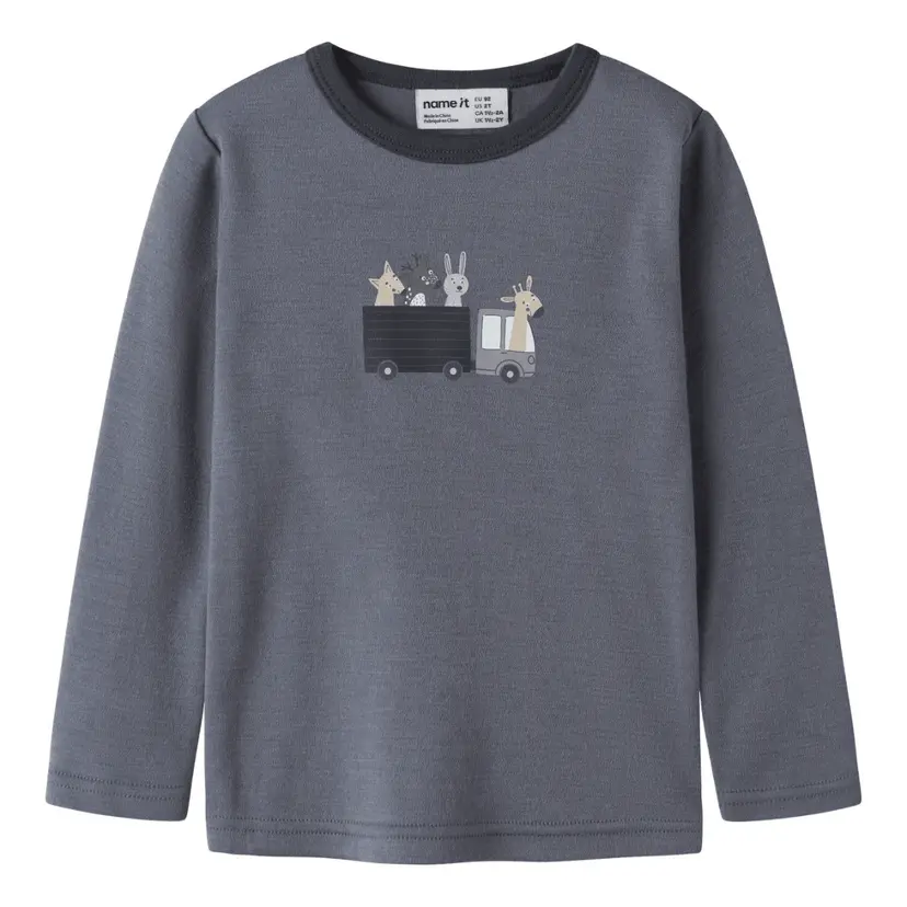 NAME IT Name It - Ulltrøye Willit Folkstone Gray Animals at Work