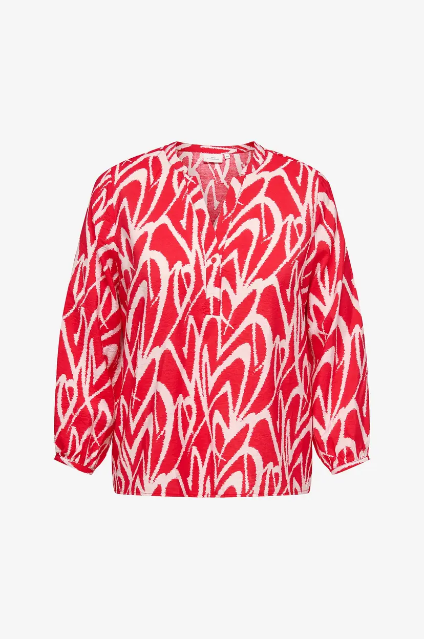 Only Carmakoma Bluse carOlivera LS Blouse - Rød