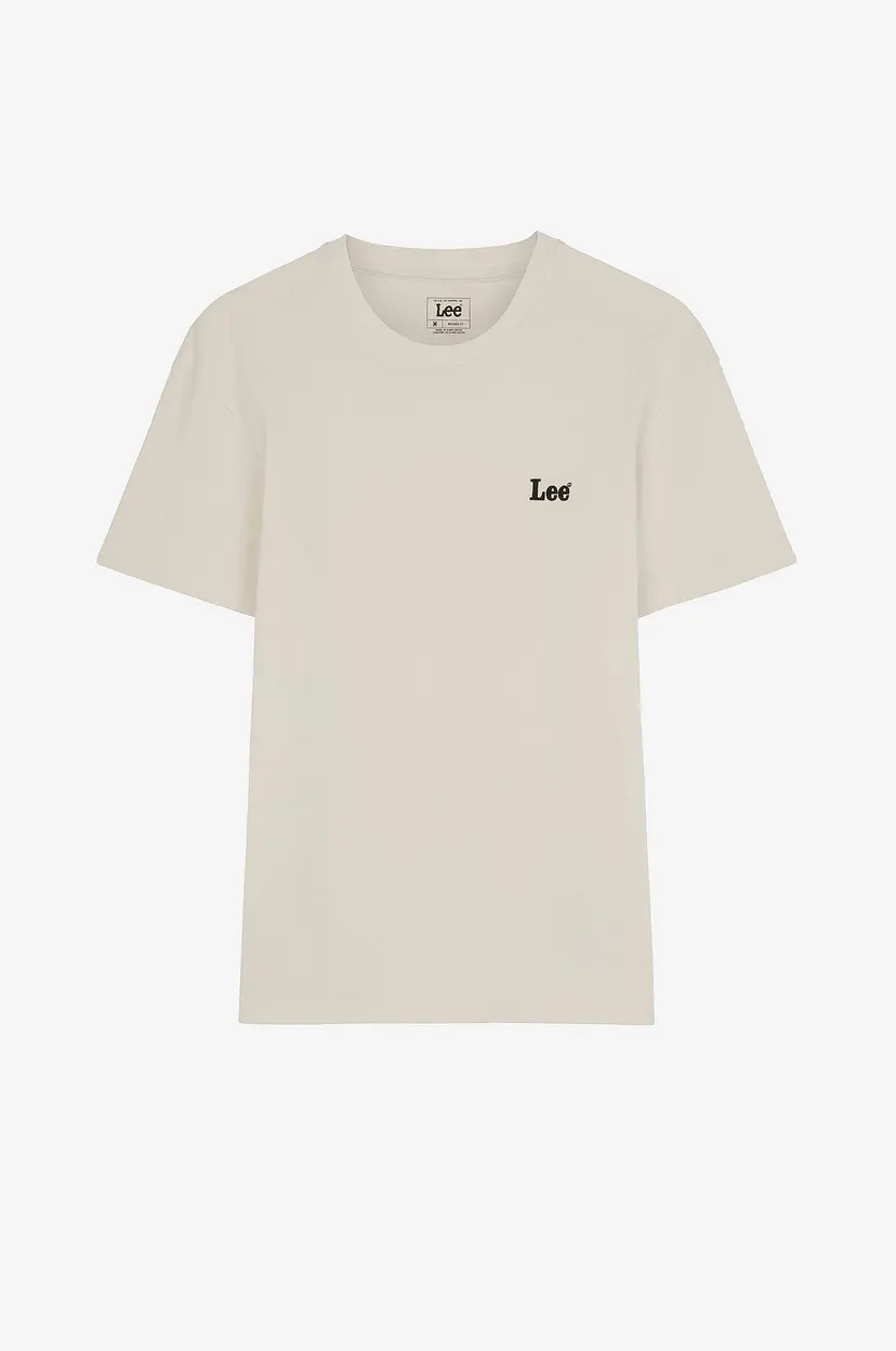 Lee T-skjorte Ss Small Logo Tee Ecru - Beige